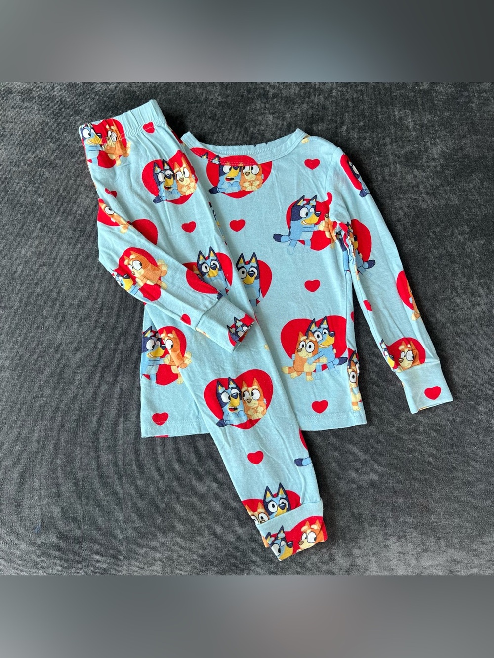 Bluey Girls Valentines Pajama Set Size 4